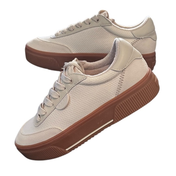 Reef Shoes - Reef Cream and Brown Platform Sneakers